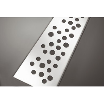 GRILLE CANIVEAU NICOLL BUBBLE INOX 750 x 50 MM