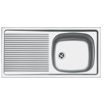 EVIER A ENCASTRER  86 x 43,5 - 1 BAC + EGOUTTOIR