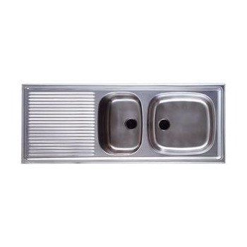 EVIER A ENCASTRER 110 x 43,5 - 2 BACS + EGOUTTOIR