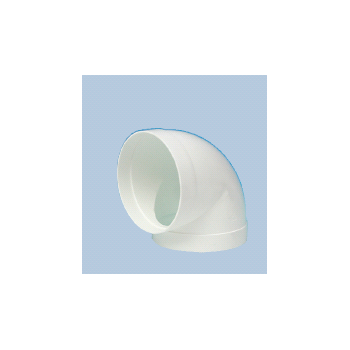 COUDE ROND 125 - 90° BLANC