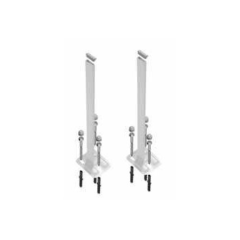 JEU PIEDS RADIATEUR + CLAMES H 1200