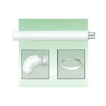 VENTOUSE MURALE+COUDE 90° ALU/PP 60/100 MM - 311.27.05