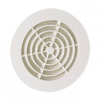 GRILLE AERATION PVC AVEC MOUSTIQUAIRE 125