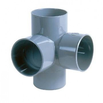 TE PVC EQUERRE 4 VOIES 90 - 90° MF