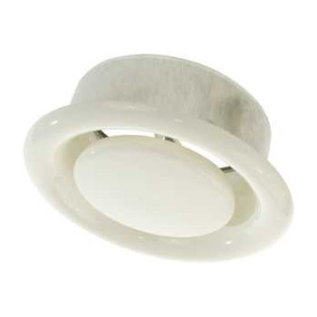 BOUCHE EXTRACTION ACIER BLANC - 125 MM - 150 M³/H.