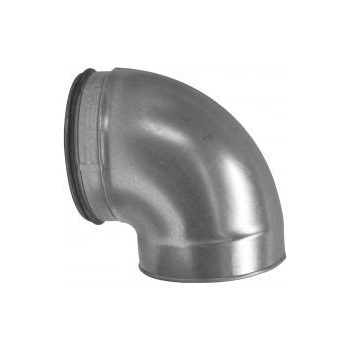 COUDE COURT ACIER GALVANISE 90° MF - 125