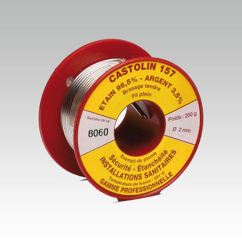 BOBINE SOUDURE ETAIN/ARGENT 250 GR - CASTOLIN