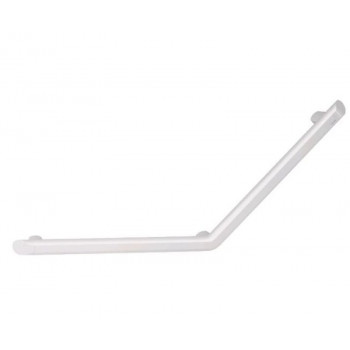 BARRE D' APPUI COUDEE 135° - 400 x 400 MM - BLANC MAT
